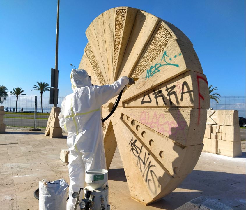 Conjunto escultórico de Josep Guinovart en el Parc de la Mar. Palma
